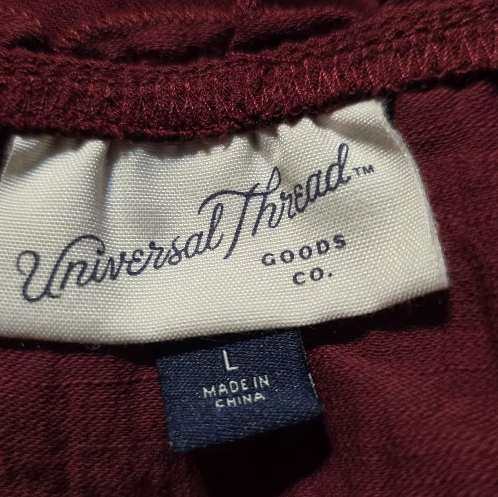 Universal Thread Ruffle Strap Tank Top Maroon Size L - Picture 8 of 12